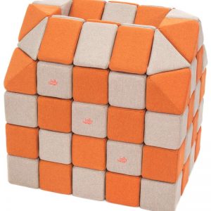 Magnetische blokken JollyHeap® - Lichtgrijs/oranje