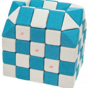 Magnetische blokken JollyHeap® - Wit/blauw
